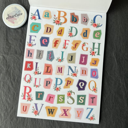 Alphabet Collage Journal Sticker Book
