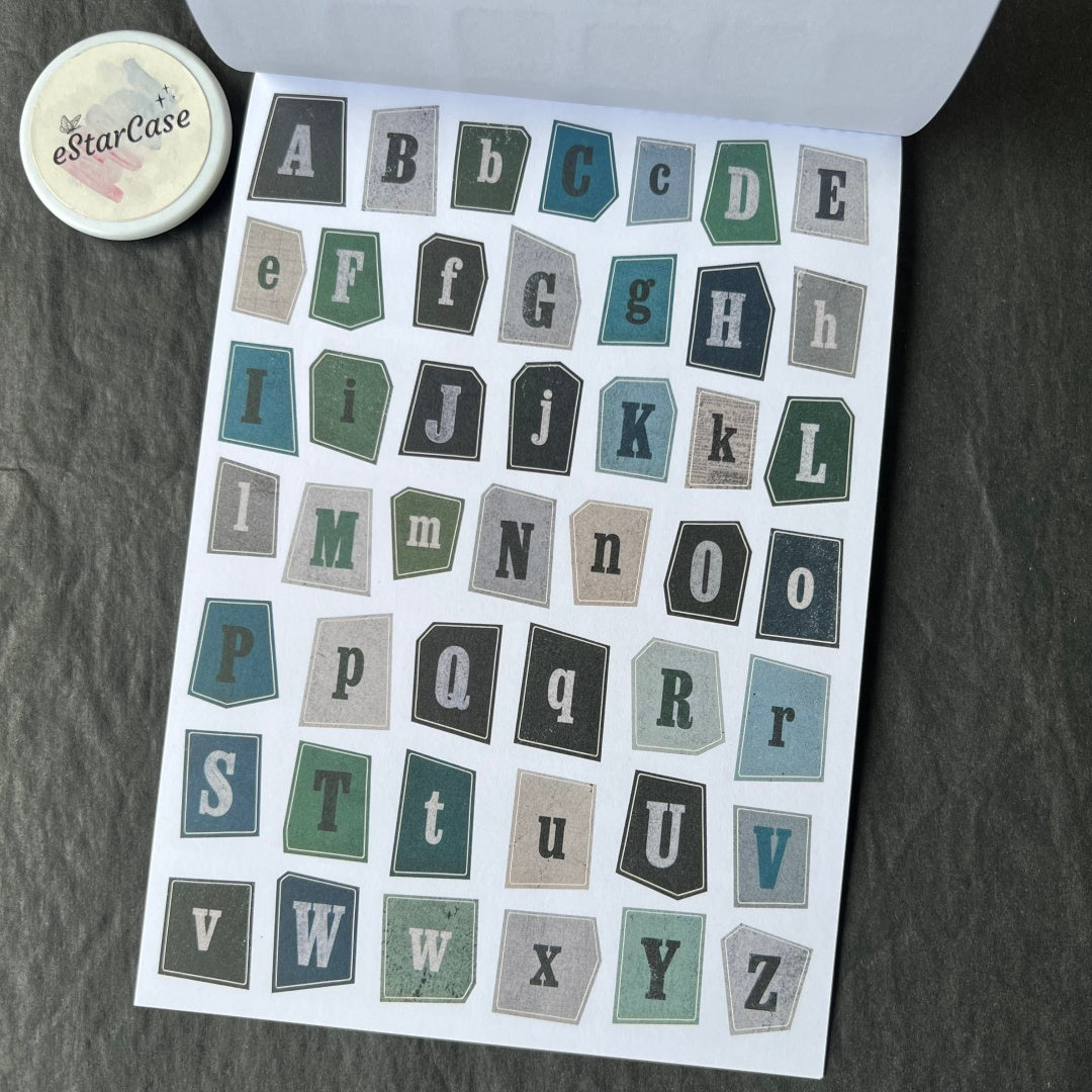 Alphabet Collage Journal Sticker Book