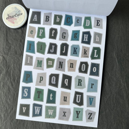 Alphabet Collage Journal Sticker Book