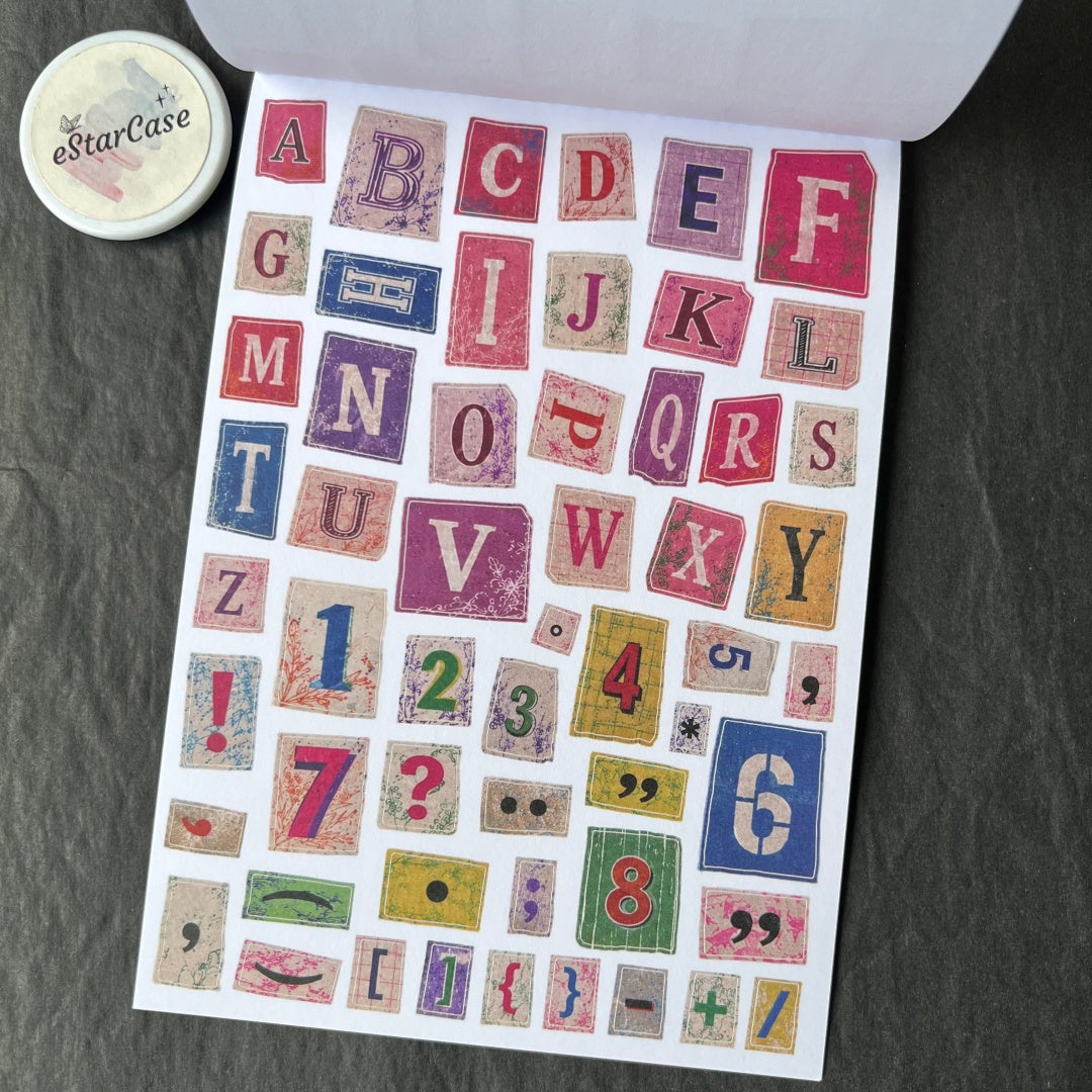 Alphabet Collage Journal Sticker Book