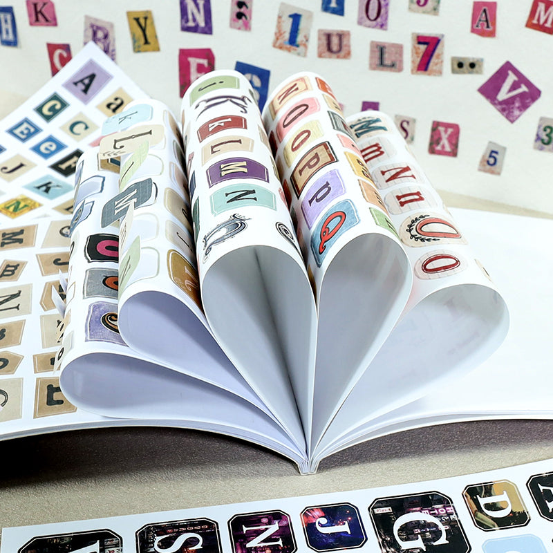 Alphabet Collage Journal Sticker Book