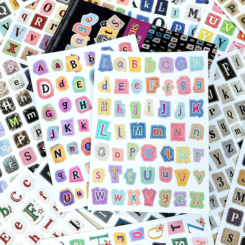 Alphabet Collage Journal Sticker Book