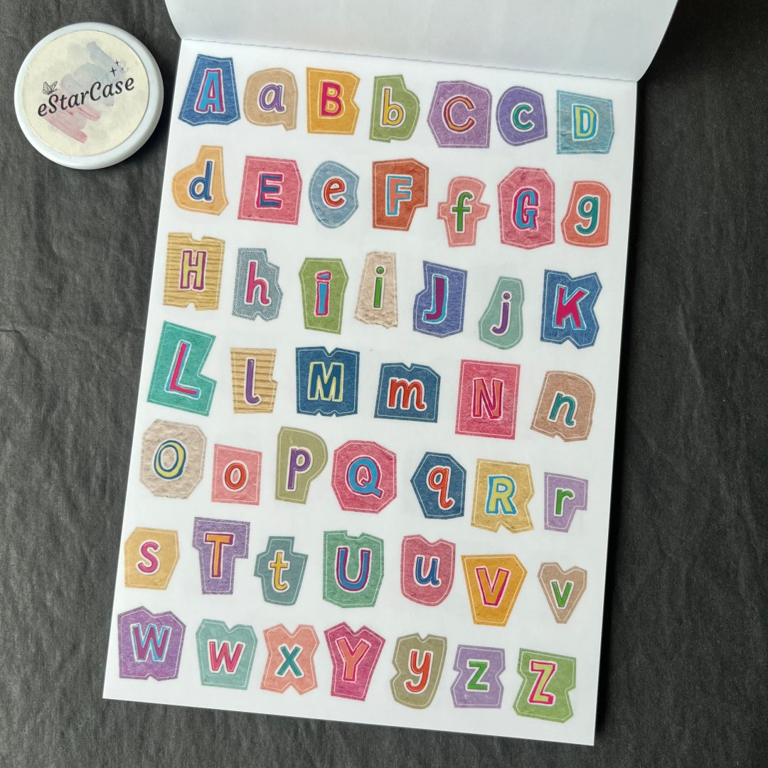 Alphabet Collage Journal Sticker Book