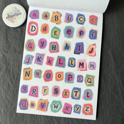 Alphabet Collage Journal Sticker Book