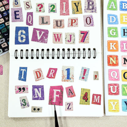 Alphabet Collage Journal Sticker Book