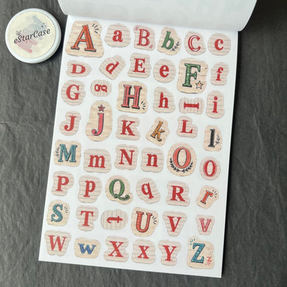Alphabet Collage Journal Sticker Book