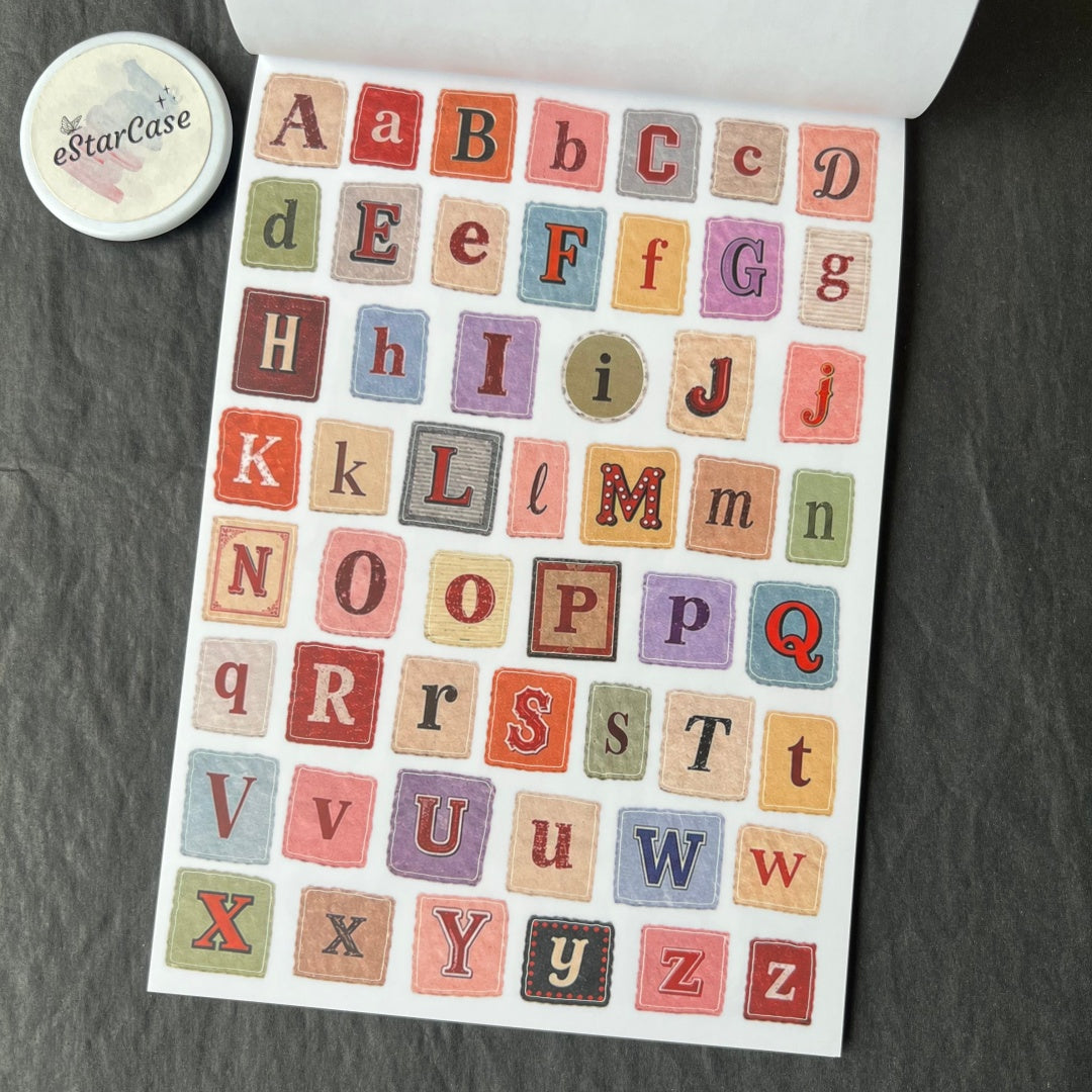 Alphabet Collage Journal Sticker Book
