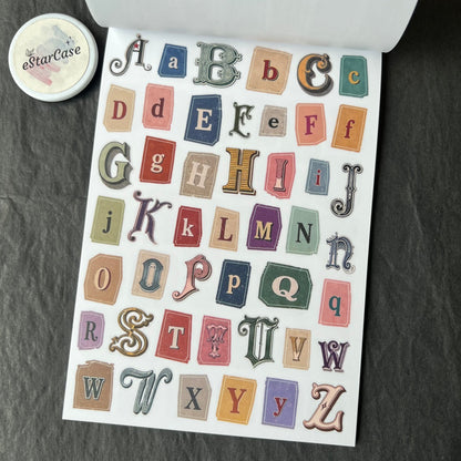 Alphabet Collage Journal Sticker Book