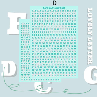 Alphabet Letter Stickers 10pcs
