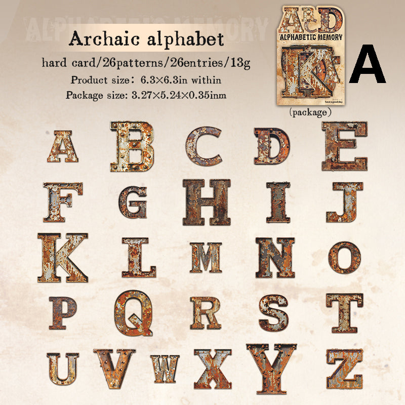 Alphabetic memory Sticker 26pcs