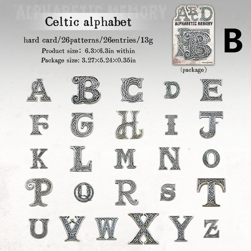 Alphabetic memory Sticker 26pcs