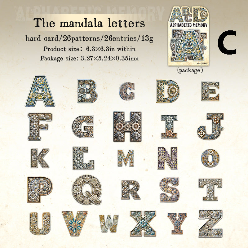 Alphabetic memory Sticker 26pcs