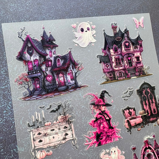 Amazing Witch Embossed Sticker 1pcs