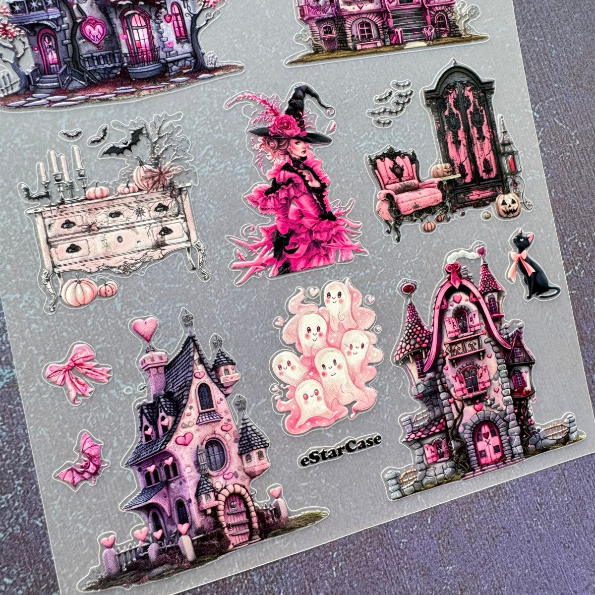Amazing Witch Embossed Sticker 1pcs