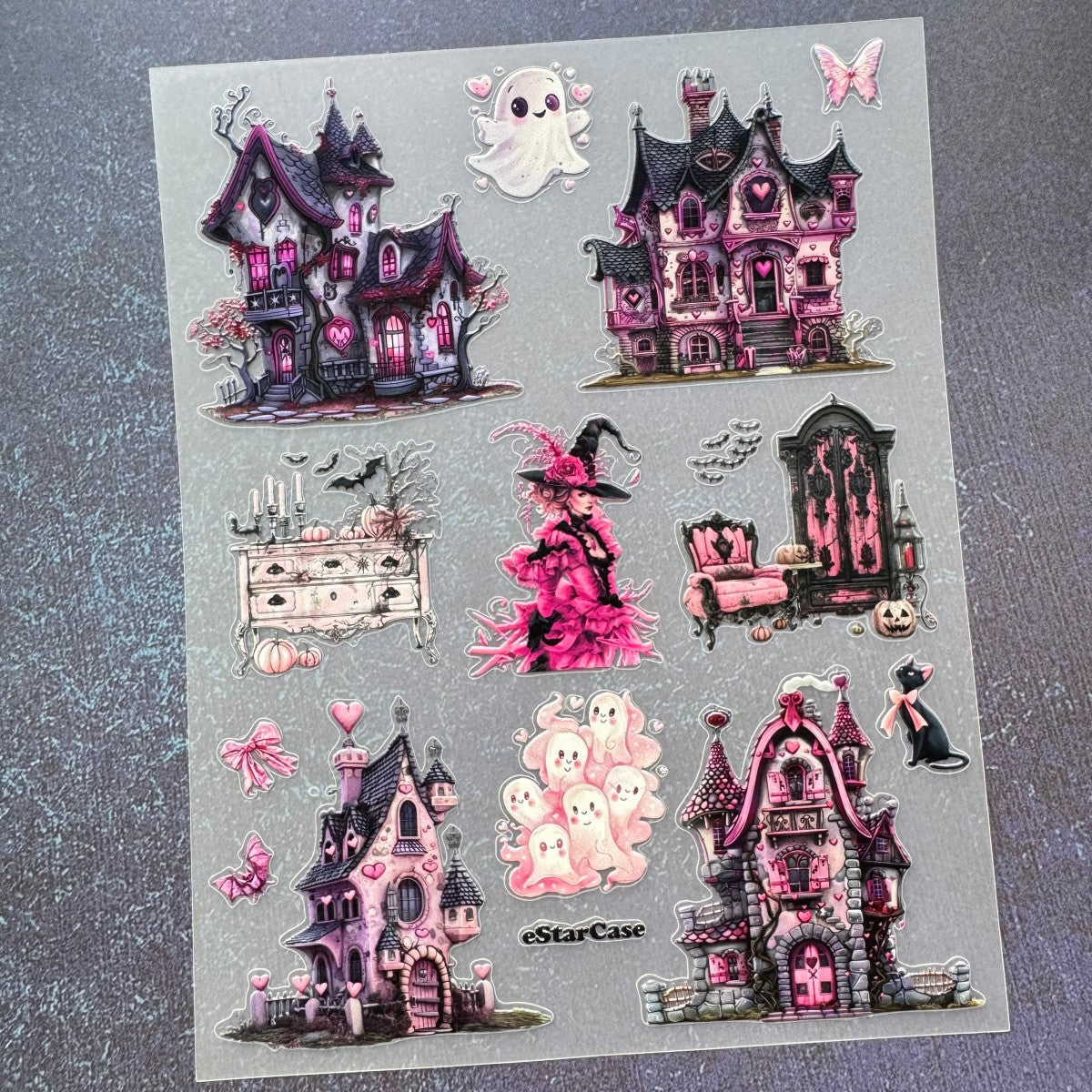 Amazing Witch Embossed Sticker 1pcs