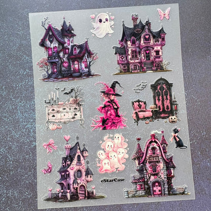 Amazing Witch Embossed Sticker 1pcs