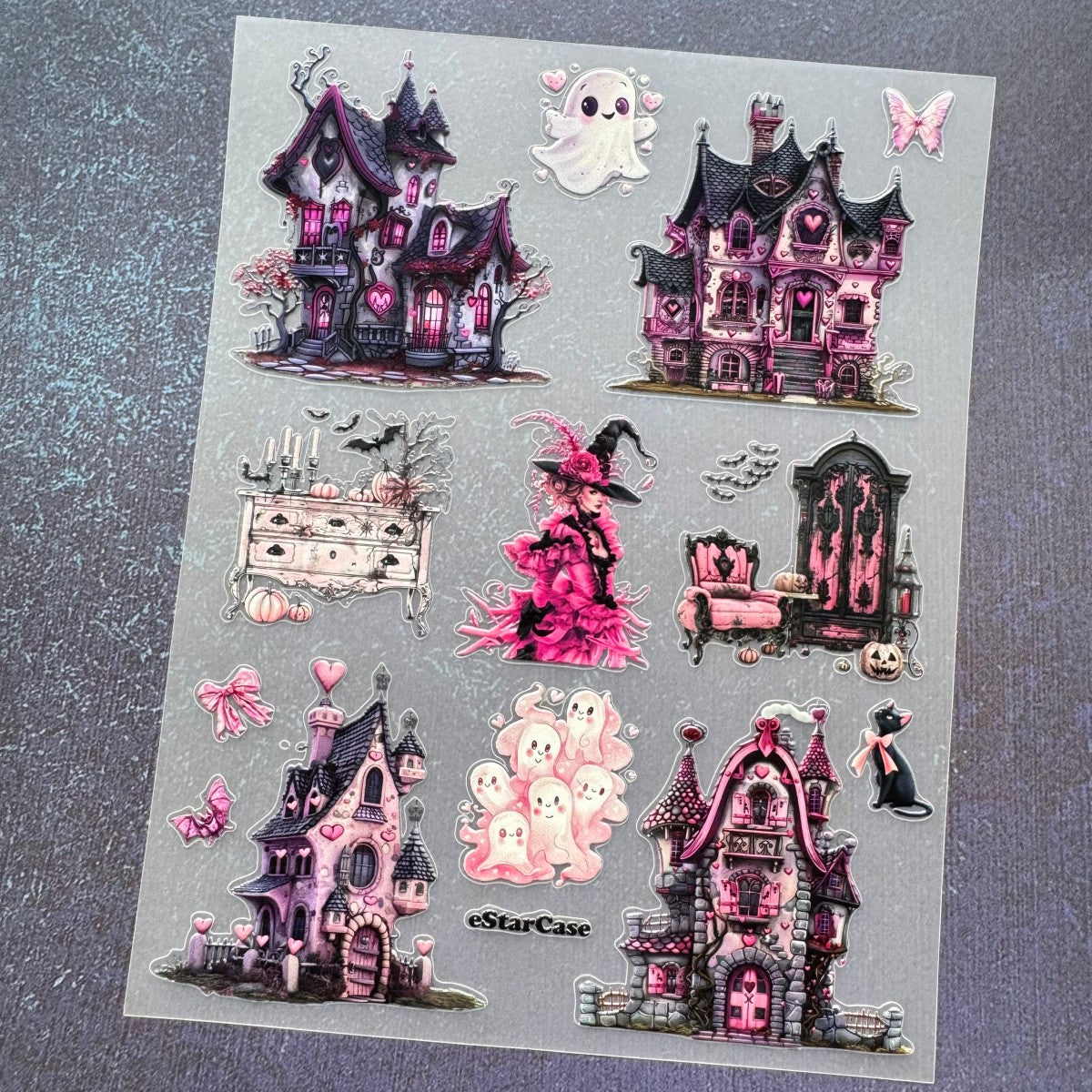 Amazing Witch Embossed Sticker 1pcs