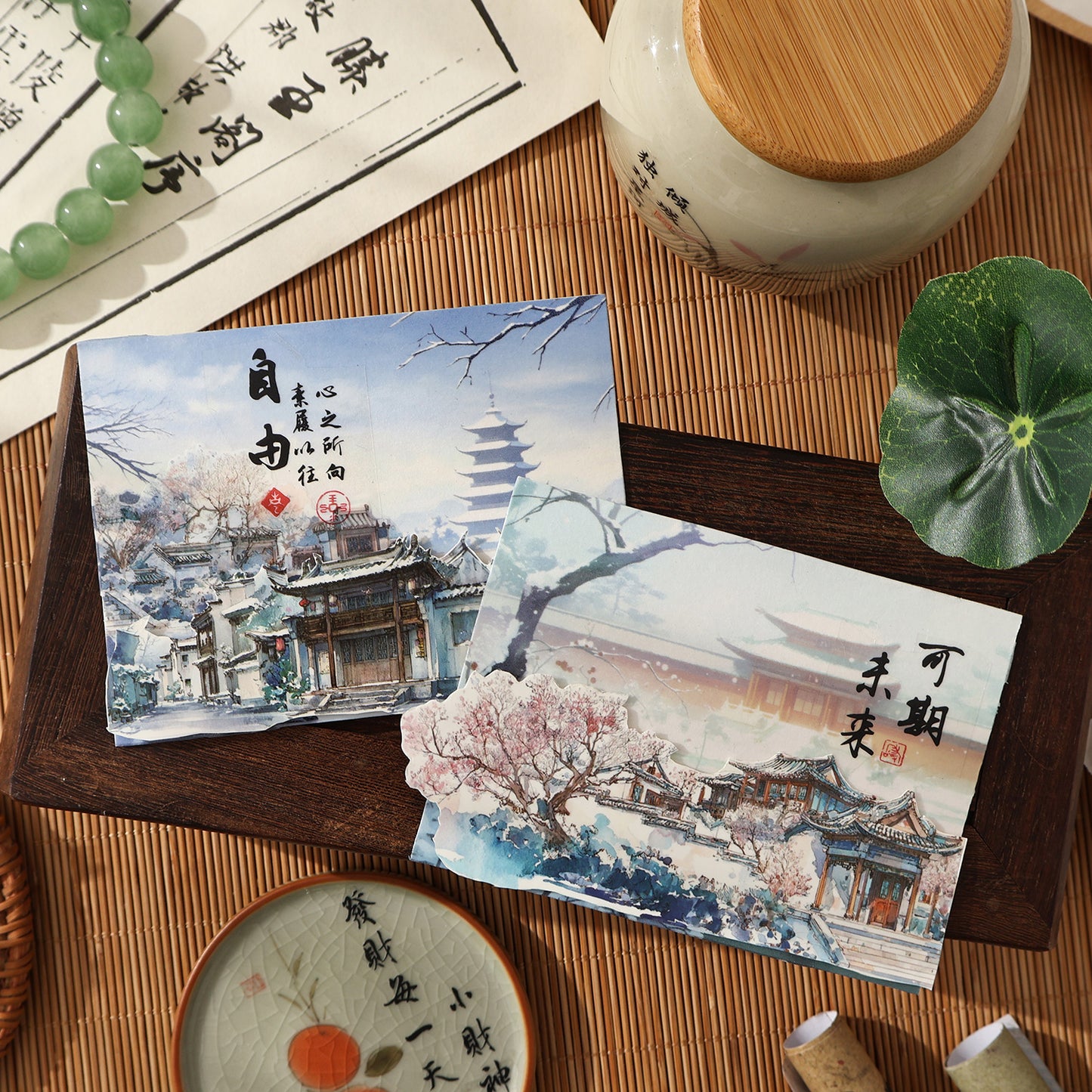 Ancient-style Courtyard Stickers 10pcs
