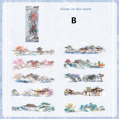 Ancient-style Courtyard Stickers 10pcs