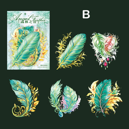 Angel Feather Stickers 5pcs