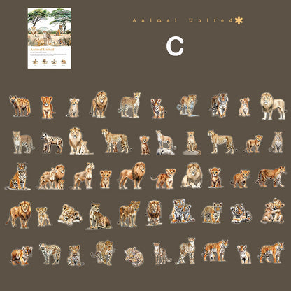 Animal United Stickers 50pcs