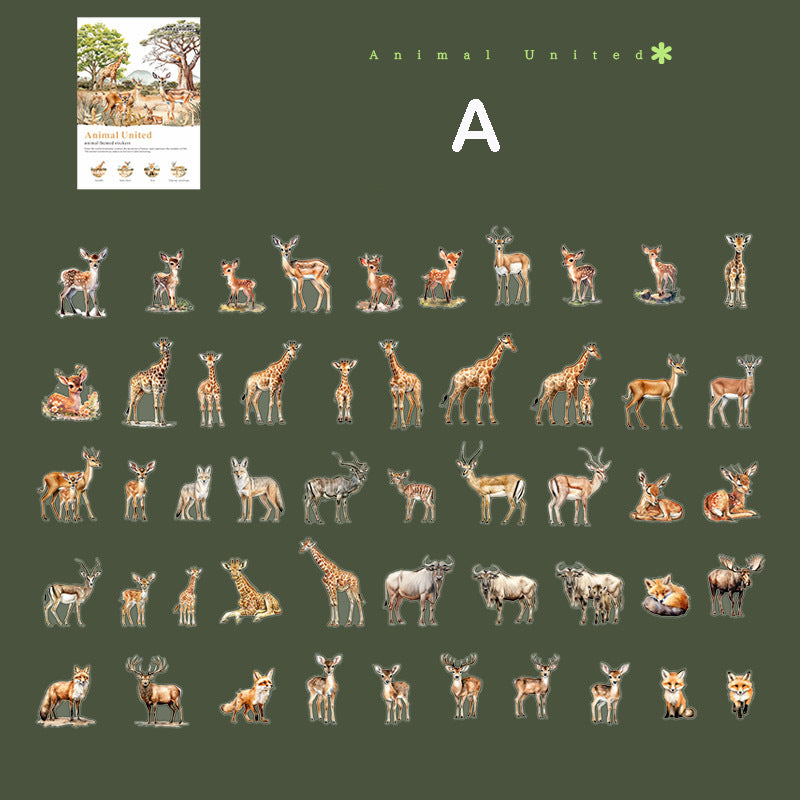 Animal United Stickers 50pcs