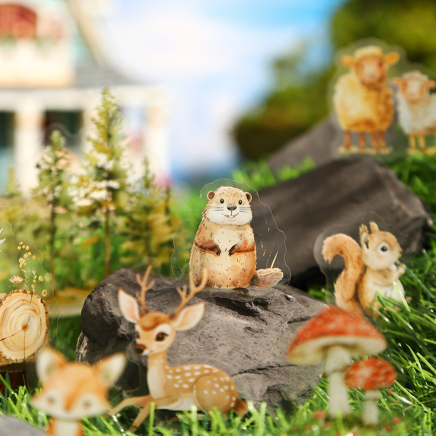 Animals and habitats Sticker 20pcs