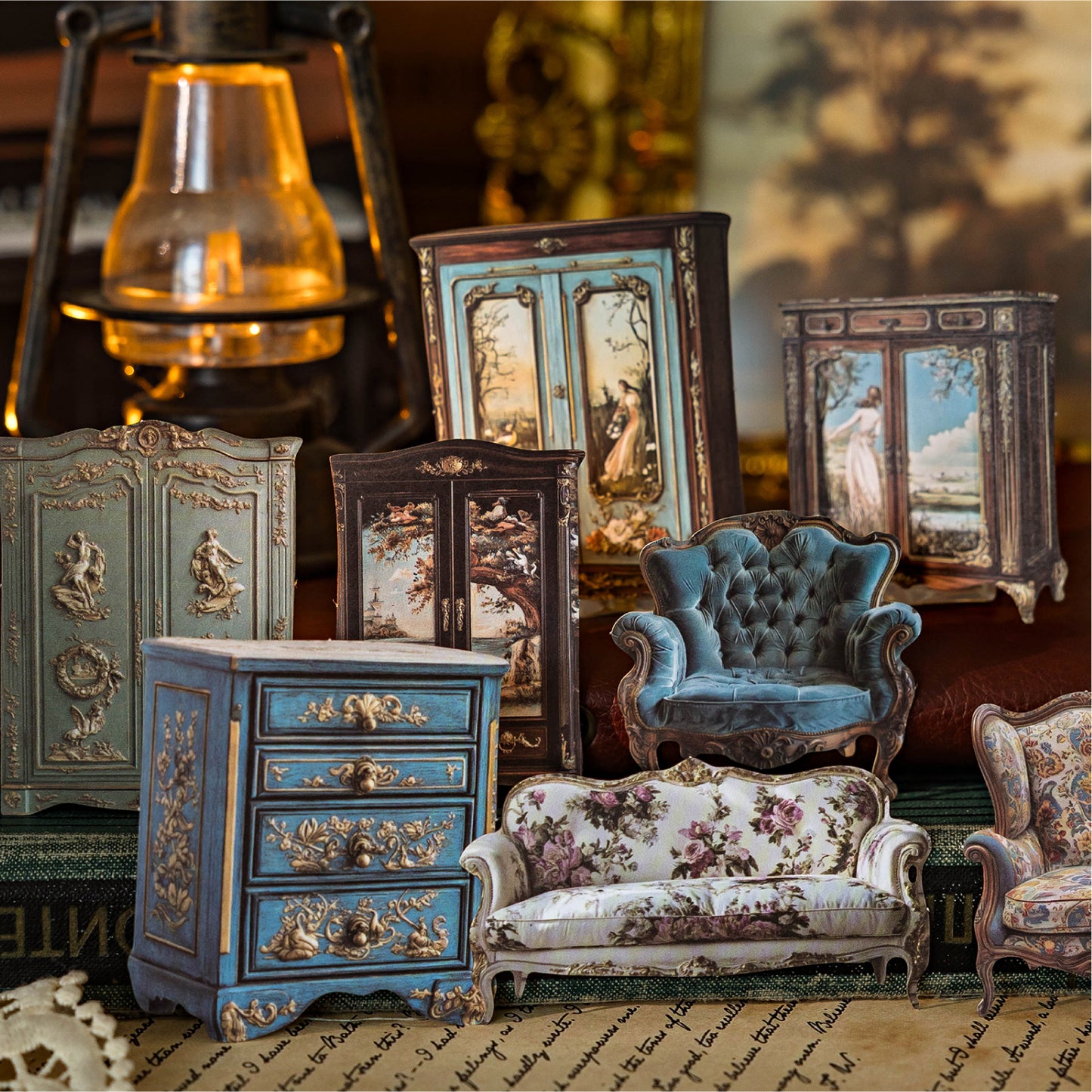 Antique Collection Museum Stickers 30pcs