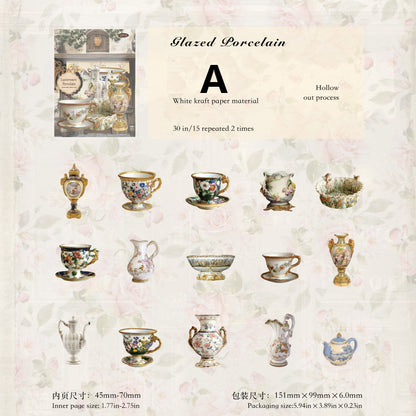 Antique Collection Museum Stickers 30pcs