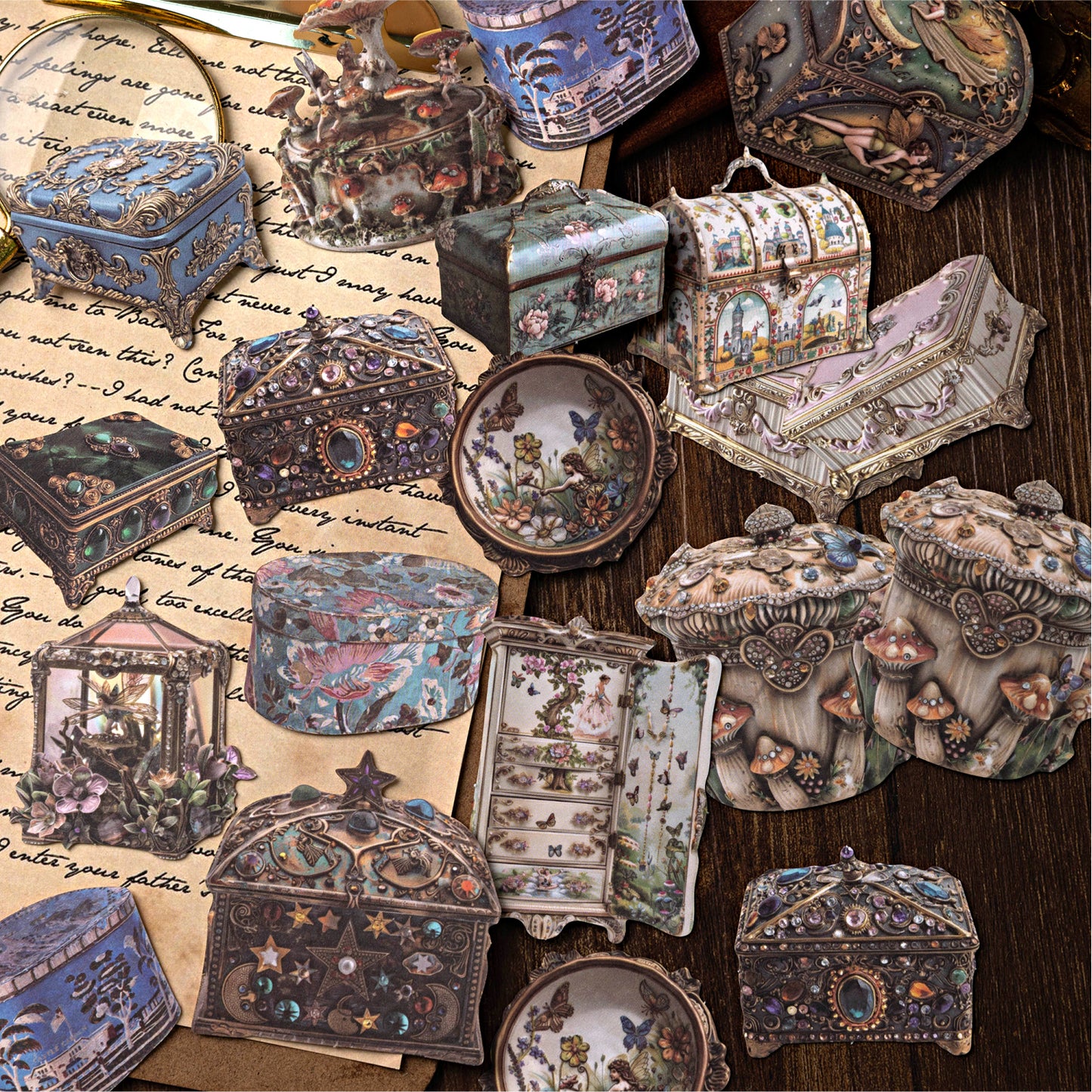 Antique Collection Museum Stickers 30pcs