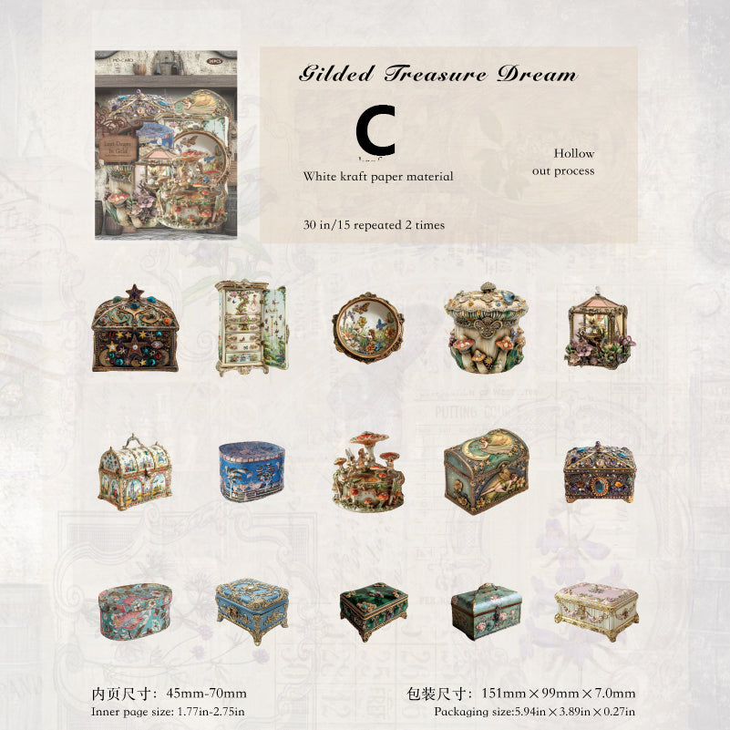 Antique Collection Museum Stickers 30pcs