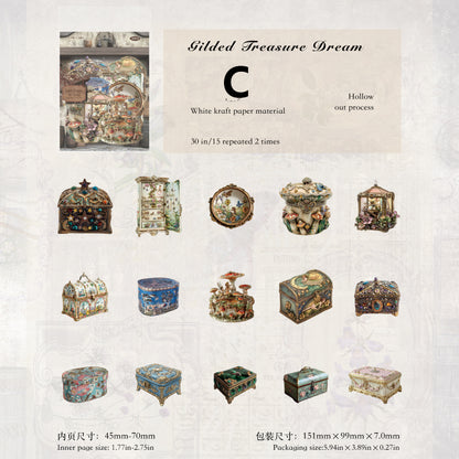 Antique Collection Museum Stickers 30pcs