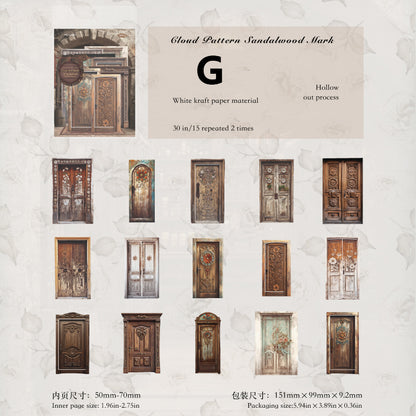 Antique Collection Museum Stickers 30pcs