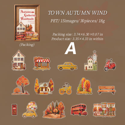 Autumn Handicrafts Sticker 30pcs