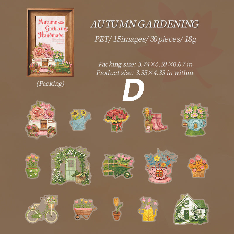 Autumn Handicrafts Sticker 30pcs