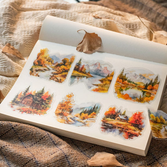 Autumn Leisurely Journey Stickers 10pcs