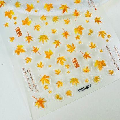 Autumn Maple Leaves Mini Stickers