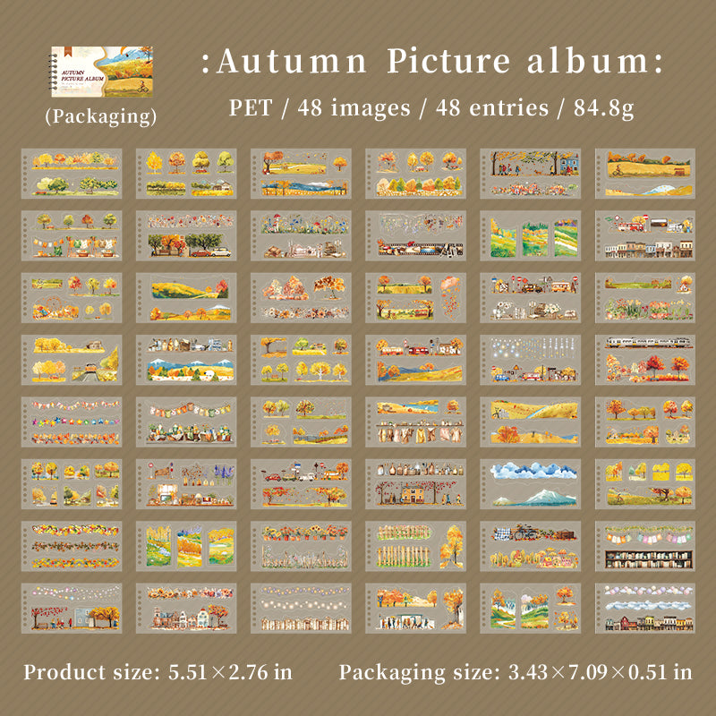 Autumn Picture Album Sticker 48pcs
