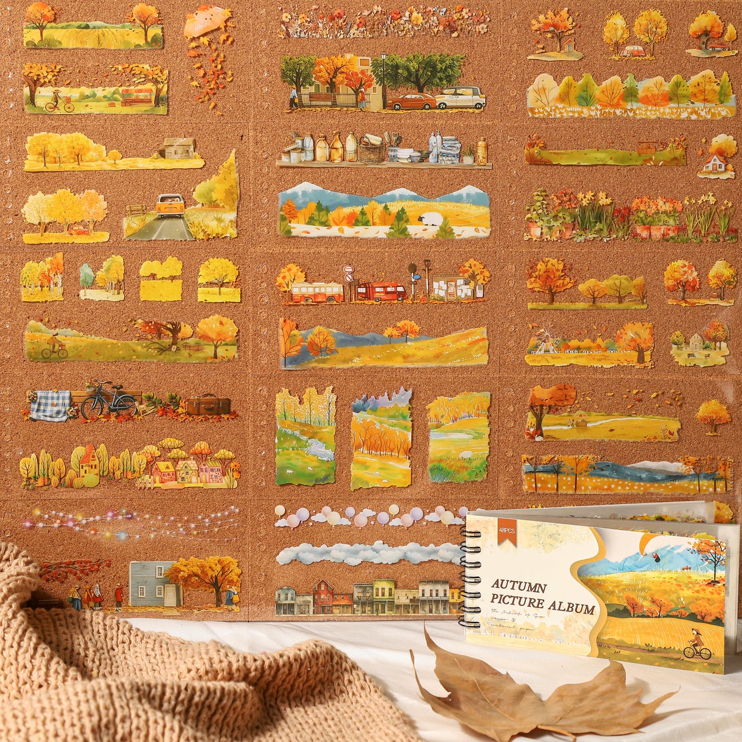 Autumn Picture Album Sticker 48pcs