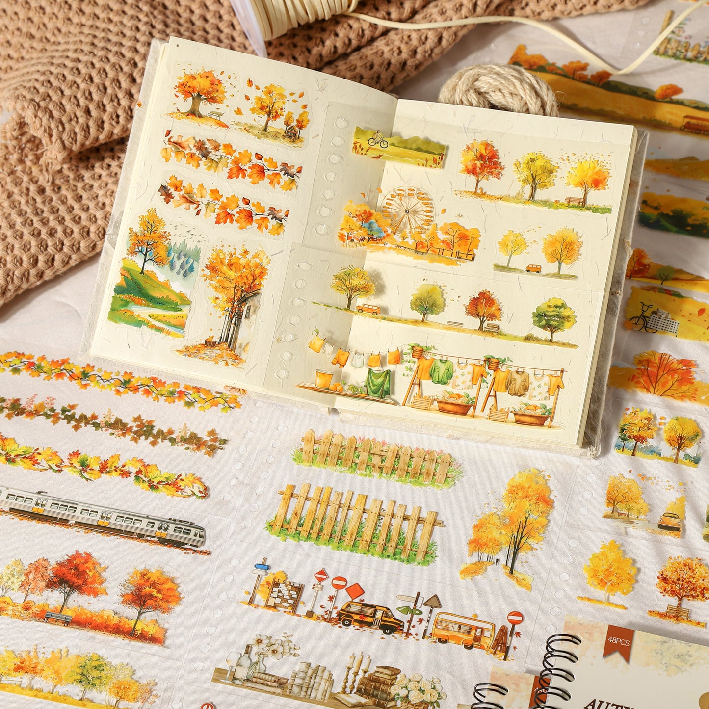 Autumn Picture Album Sticker 48pcs