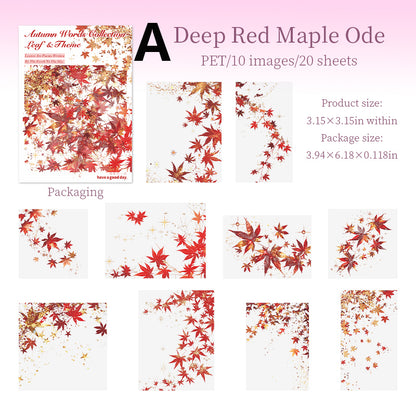 Autumn Words Sticker 20pcs