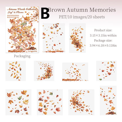 Autumn Words Sticker 20pcs