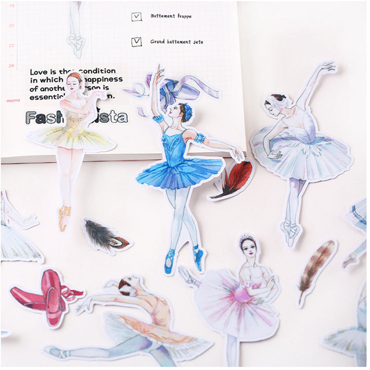 Ballett-Mädchen-Aufkleber, 15 Stück