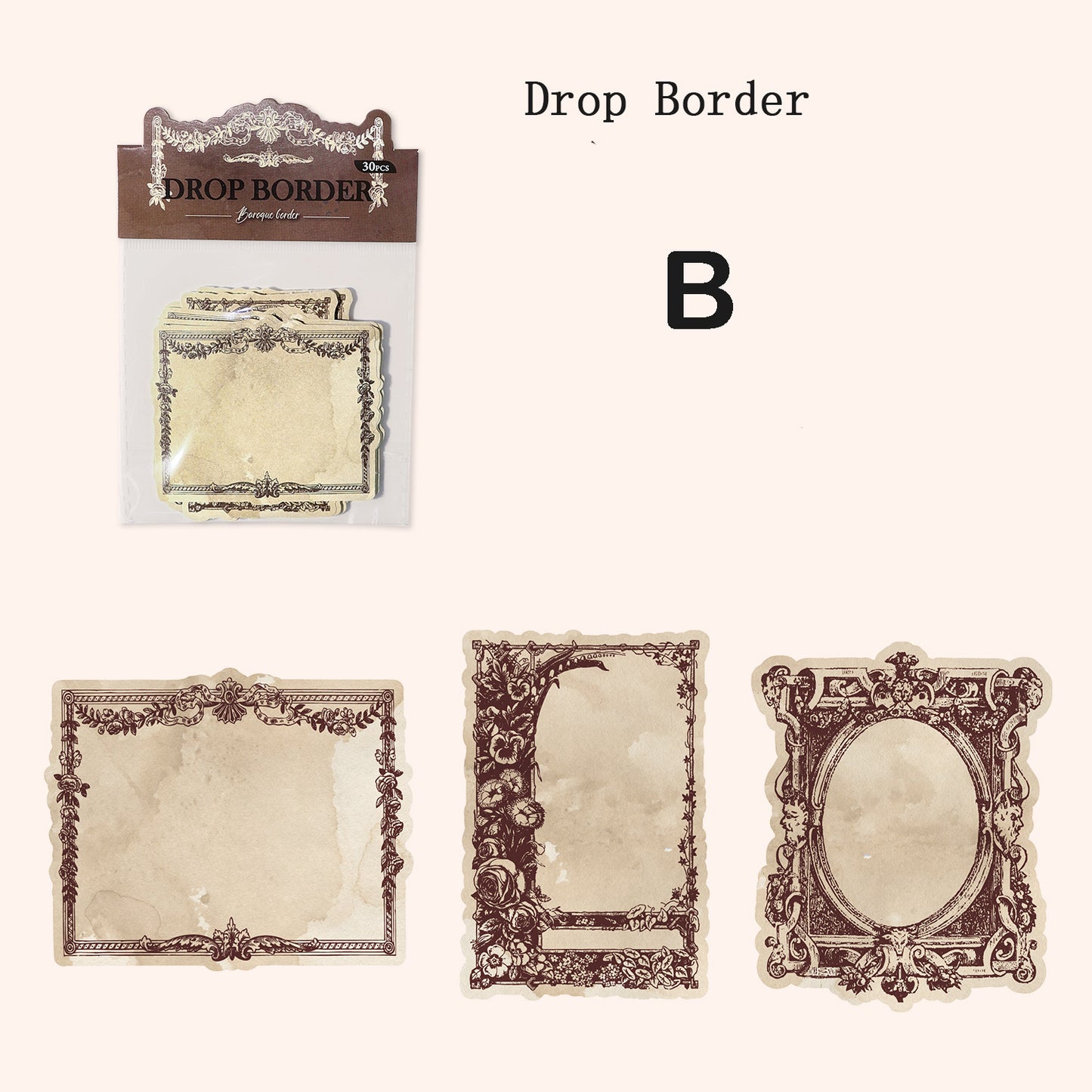 Baroque Border Paper 30pcs