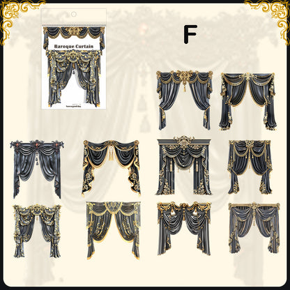 Baroque Hollow Curtain Hard Card 10pcs