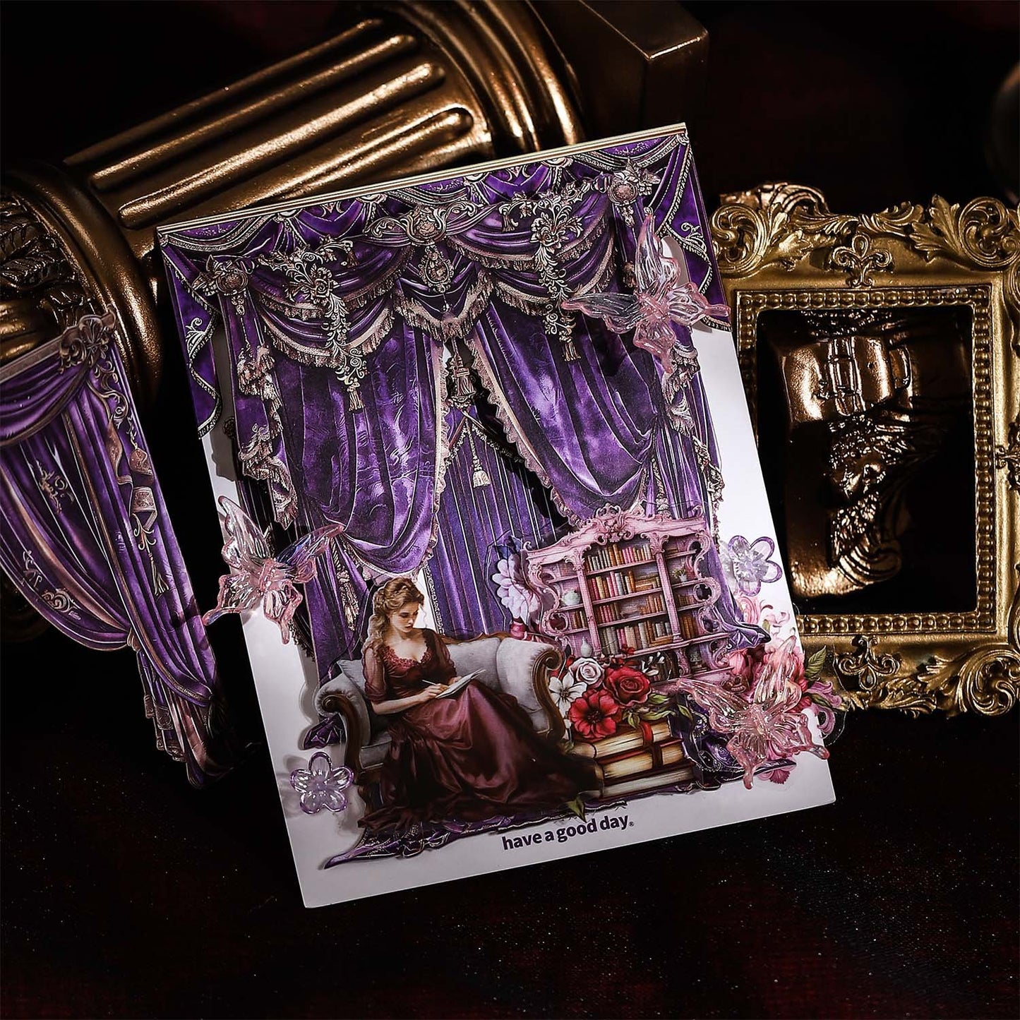 Baroque Hollow Curtain Hard Card 10pcs