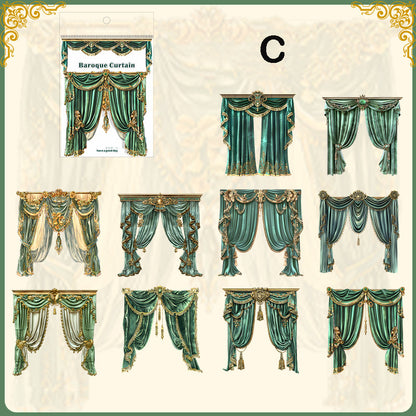 Baroque Hollow Curtain Hard Card 10pcs