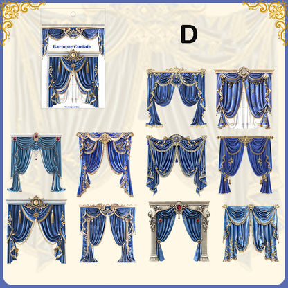 Baroque Hollow Curtain Hard Card 10pcs