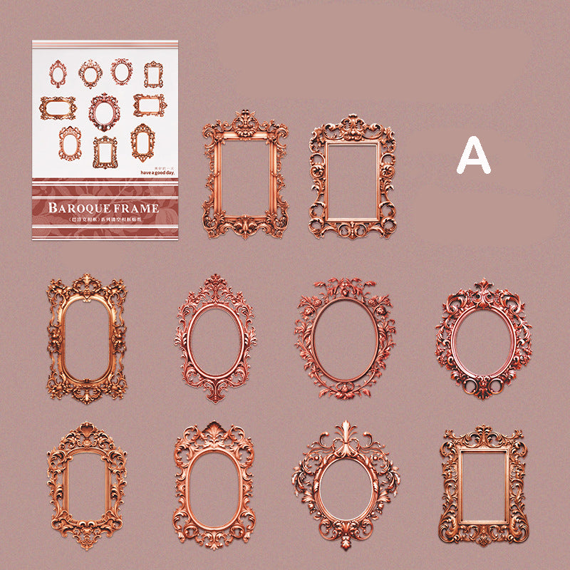 Baroque Picture Frame Stickers 10pcs