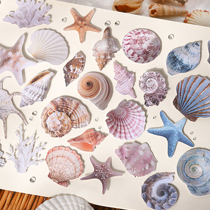 Basket Of Seashells Sticker 30pcs